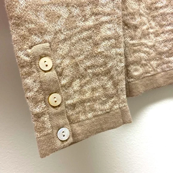 NWOT Anthropologie BELFORDShimmer‎ Cardigan Sweater Leopard Print Brow…